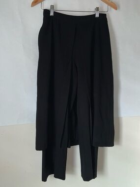 Zara Black Wide Leg Pants XS High Waisted Minimalist Workwear